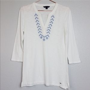 Tommy Hilfiger white bohemian top